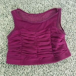 Balera Pink Sleeveless Ruched Crop Top LC Dancewear